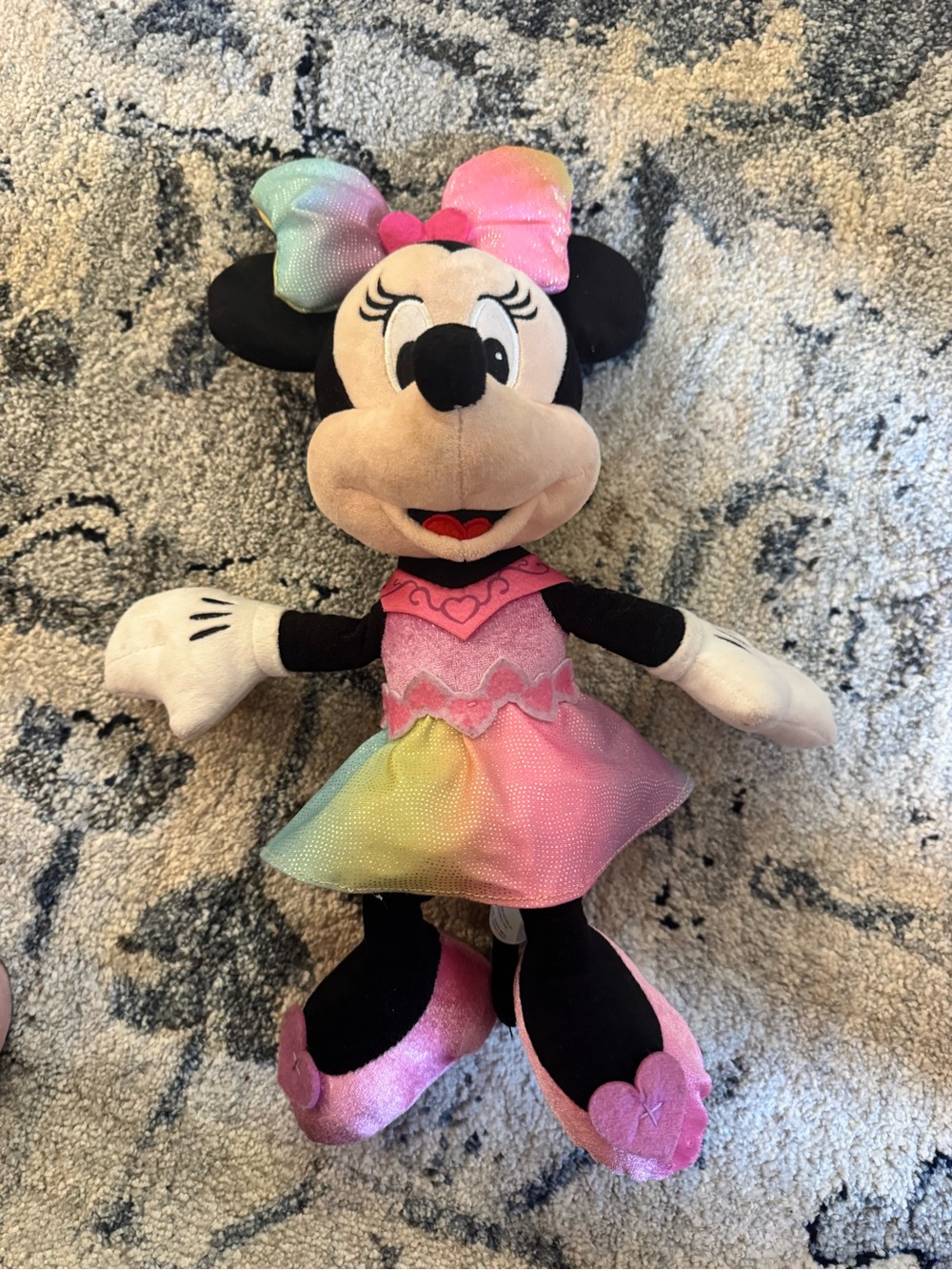 Disney Minnie Mouse Plush Toy in Pink Multi-Color Dress- Talks and sings